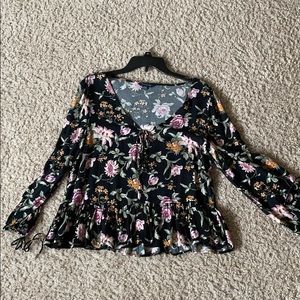 American Eagle floral shirt